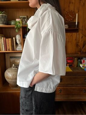 Ozai N Ku Minimalist Cotton Poplin Top 1 (M/L)